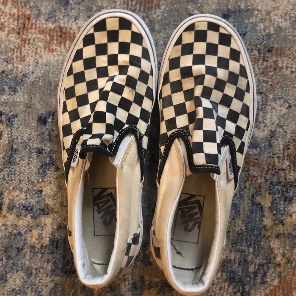 Checkered Vans- Good Condition